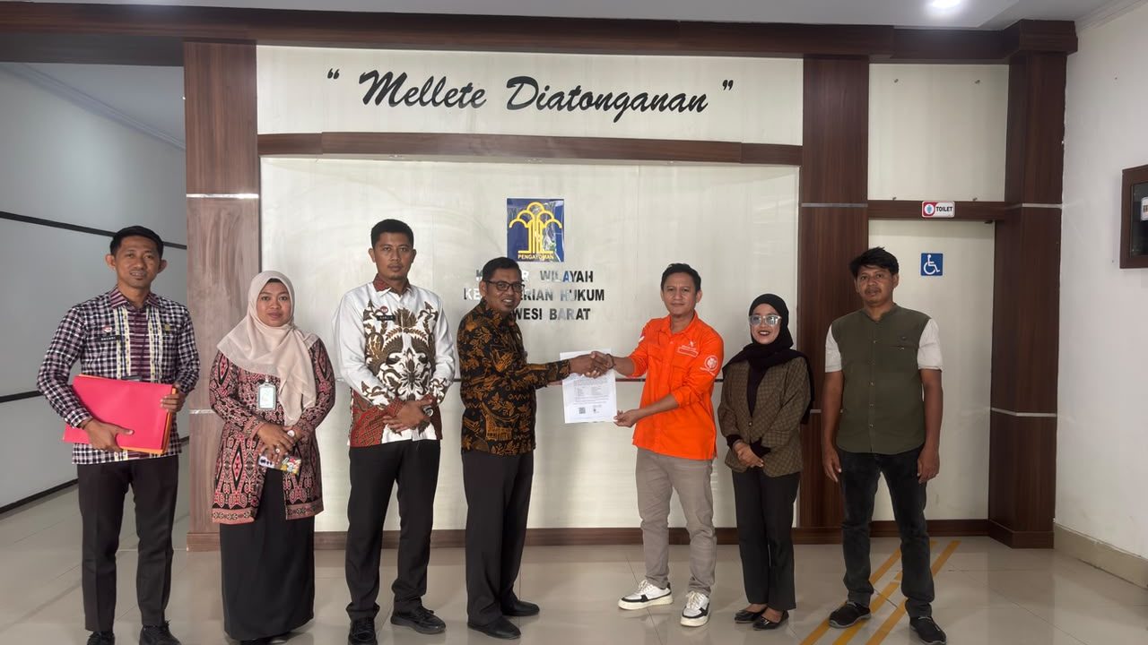 Kantongi SKT Kanwil Kemenkum, Partai Gerakan Rakyat Sulawesi Barat Resmi Terdaftar