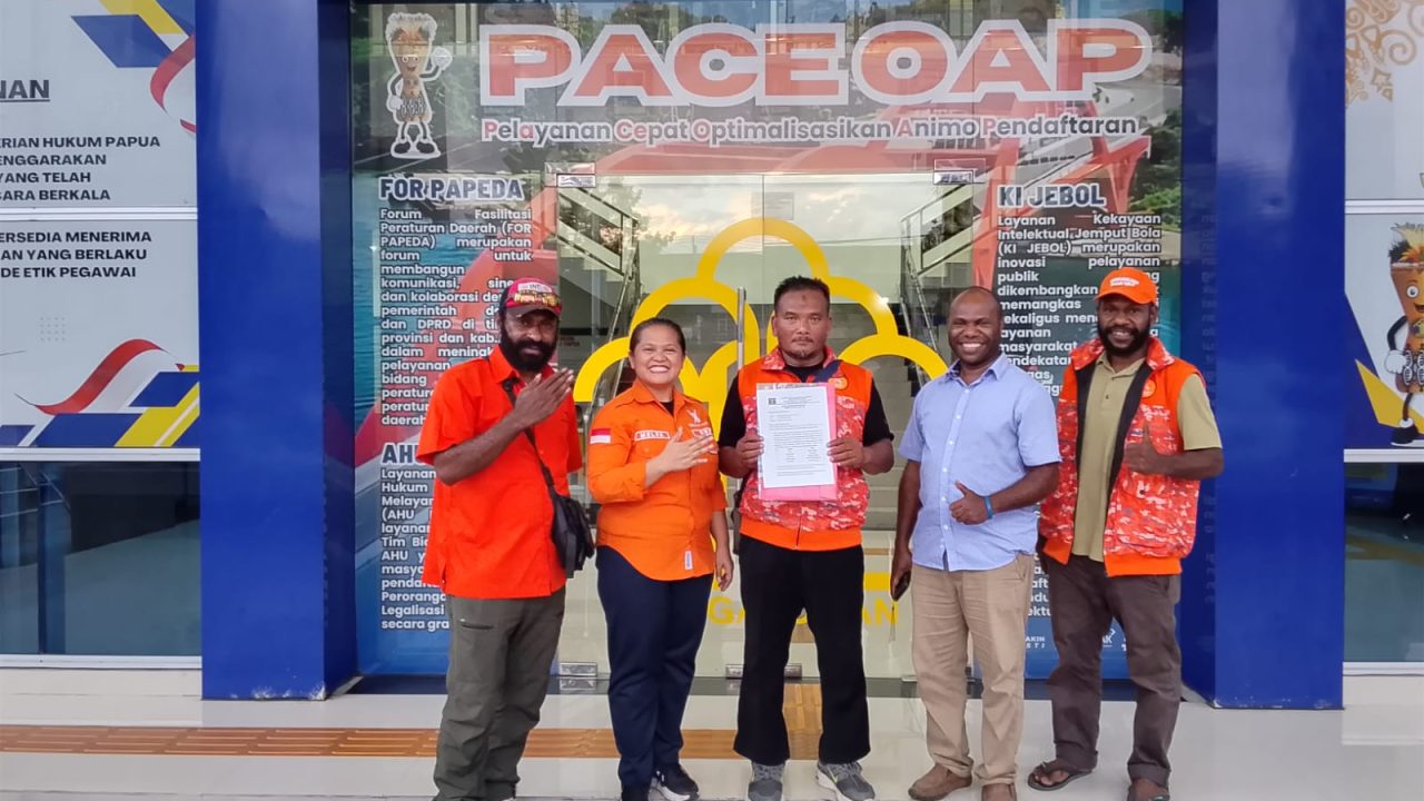 Terima SKT Kanwil Kemenkum, Partai Gerakan Rakyat Papua Selatan Resmi Terdaftar