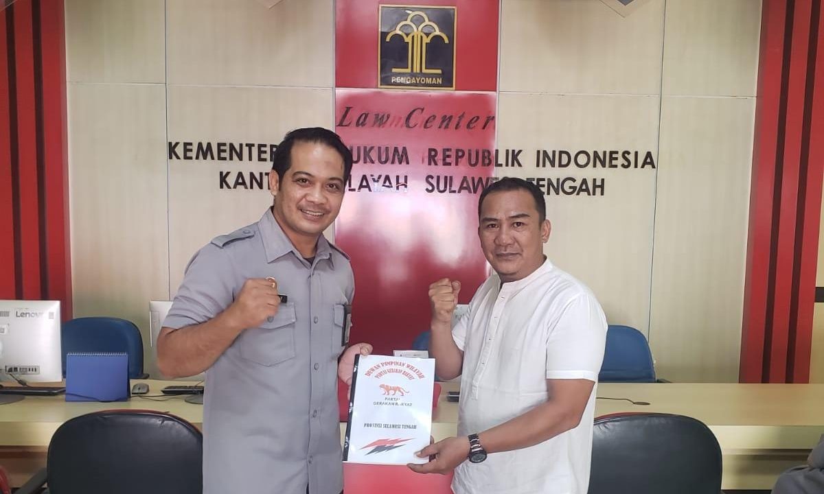Terima SKT dari Kanwil Kemenkum, Partai Gerakan Rakyat Sulteng Resmi Terdaftar